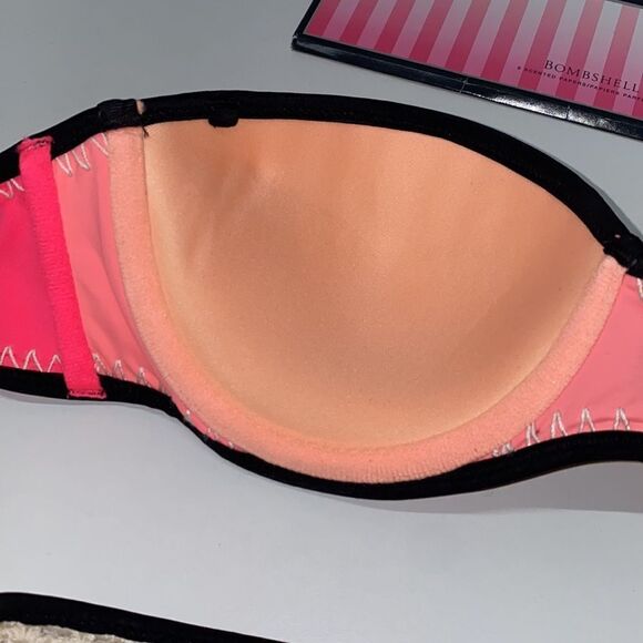 🔥🏖VICTORIA SECRET  swimsuit The Fabulous/push-up  cheeky  New - Picture 6 of 8